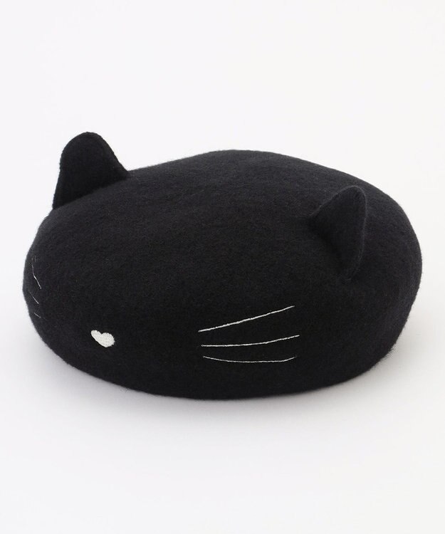 ANY KIDS ネコ耳ベレー帽 ブラック