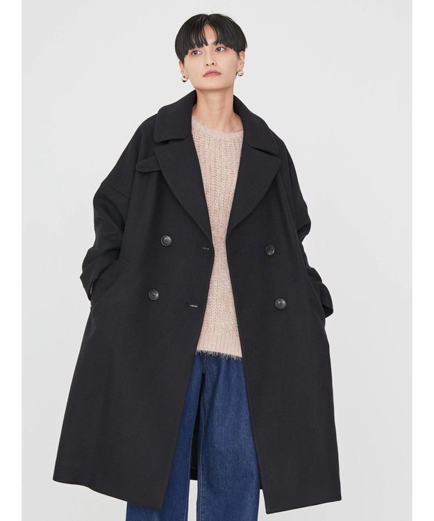 AMERICAN HOLIC 【匠】ドロップショルダーチェスターＢＩＧコート Black