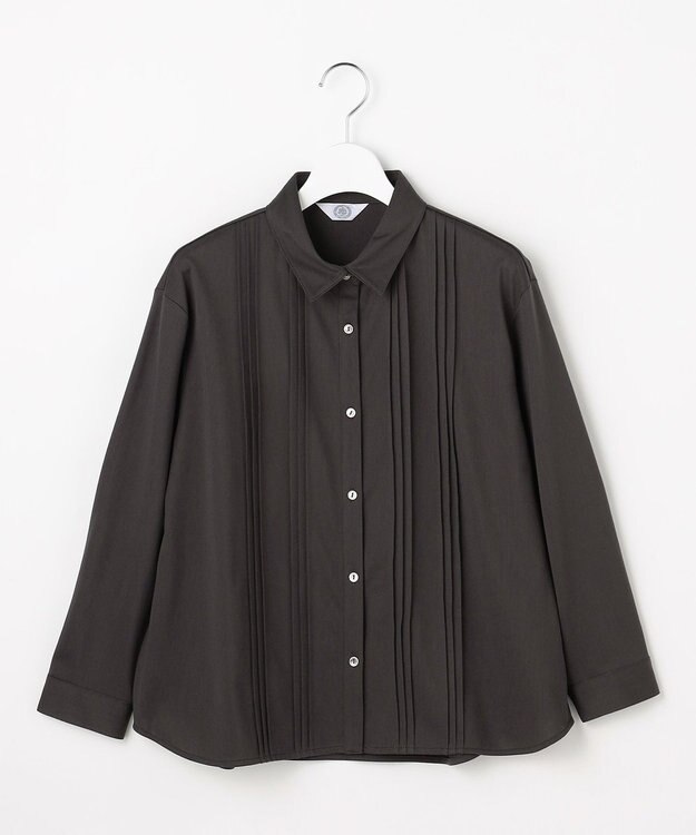 J.PRESS LADIES コンパクトトリコット シャツライク カットソー ダークブラウン系