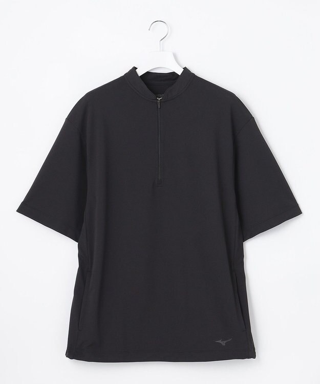 UNFILO 【ミズノ×UNFILOコラボ】ヘンリーネック シャツ ブラック