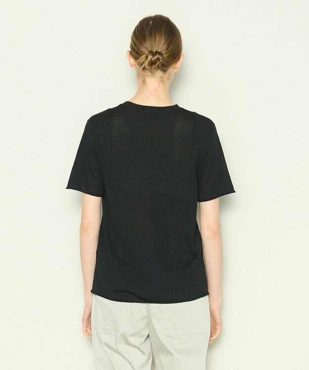 JOSEPH 【洗える】リネンコットン　ニットTEE Black