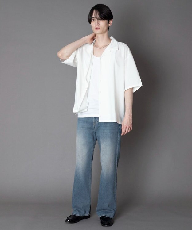 WEGO 【セットアップ対応】TRオープンカラーシャツ（SS） ホワイト