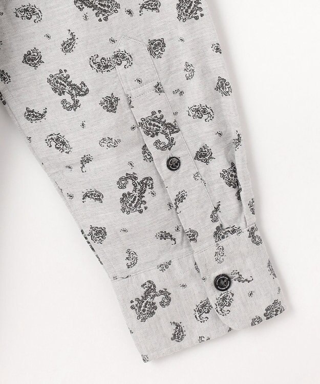 JOSEPH ABBOUD 【柔らか】シャンブレーツイルピーチ シャツ ライトグレー系6