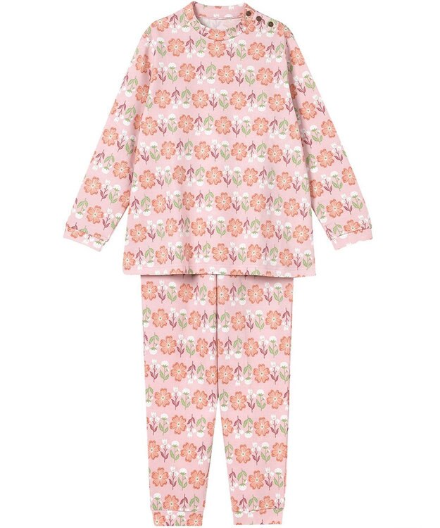 Wing パジャマ 長袖 長ズボン 綿混(本体) あったか レディース EP6014 ウイング／ワコール ピンク