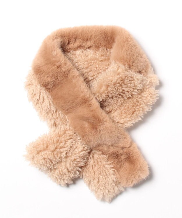 UNBILLION カシュネ cache nez / フェイクファーボアマフラー キャメル