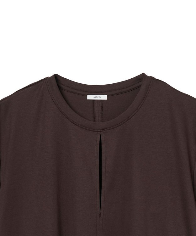 JOSEPH マーセライズドコットン　ジャージートップ Espresso