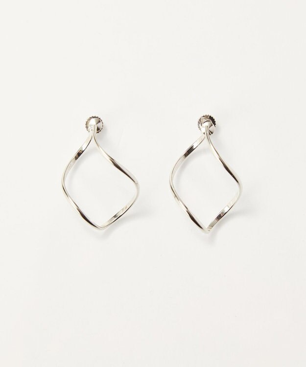 Phoebe 【セレモニーセット】マルチwayメタルボールパールネックレス×2wayグレースツイストラインイヤリングSET シルバー