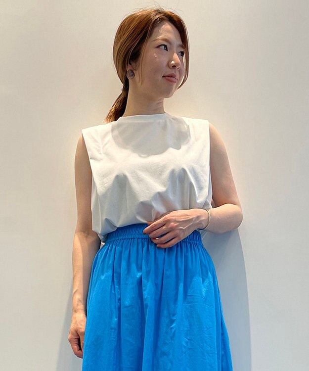 UNFILO 冷感UVケアノースリカットソー ホワイト系