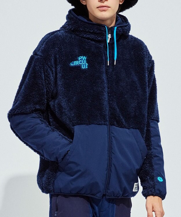 PW CIRCULUS 【MEN】フェイクファーブルゾン ネイビー系