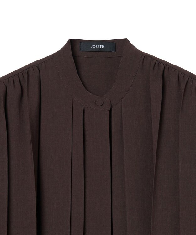 JOSEPH エアリープリッセ　ロングスリーブブラウス Ebony