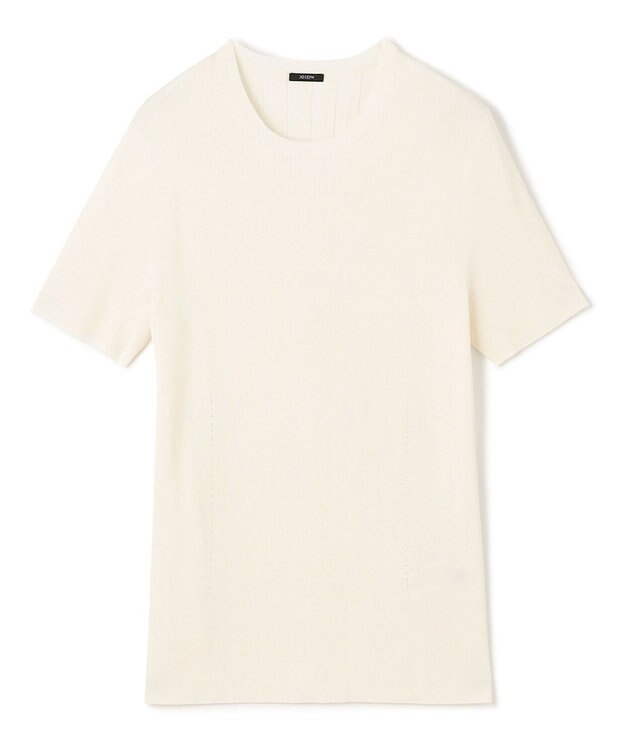 JOSEPH サテニーリブ　ニットTEE Ivory