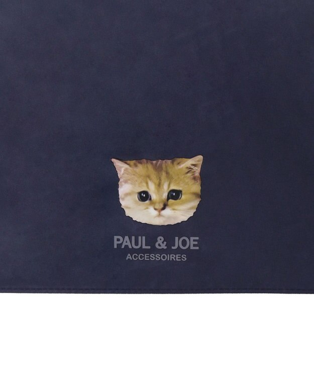 MOONBAT 【一級遮光/軽量】PAUL & JOE 晴雨兼用 折りたたみ日傘 ワンポイント ヌネット ネイビーブルー