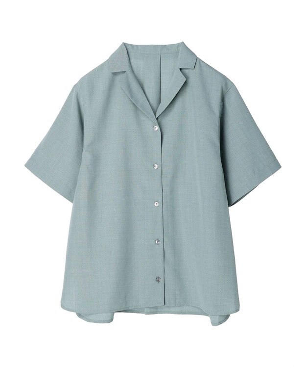Green Parks 速乾開襟シャツ Blue Green