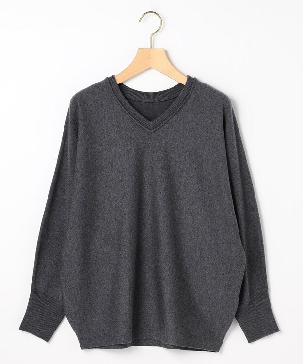 組曲 S 【前後着用可】ニューシックニットＶネック プルオーバー グレー系