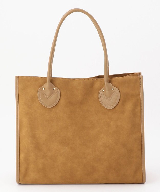 UNBILLION cachecache 丸手根革スクエアトートバッグ キャメル