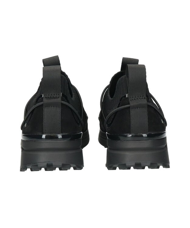 INTER-CHAUSSURES 【BUSSOLA】ニットスリッポンスニーカー ブラック雑材