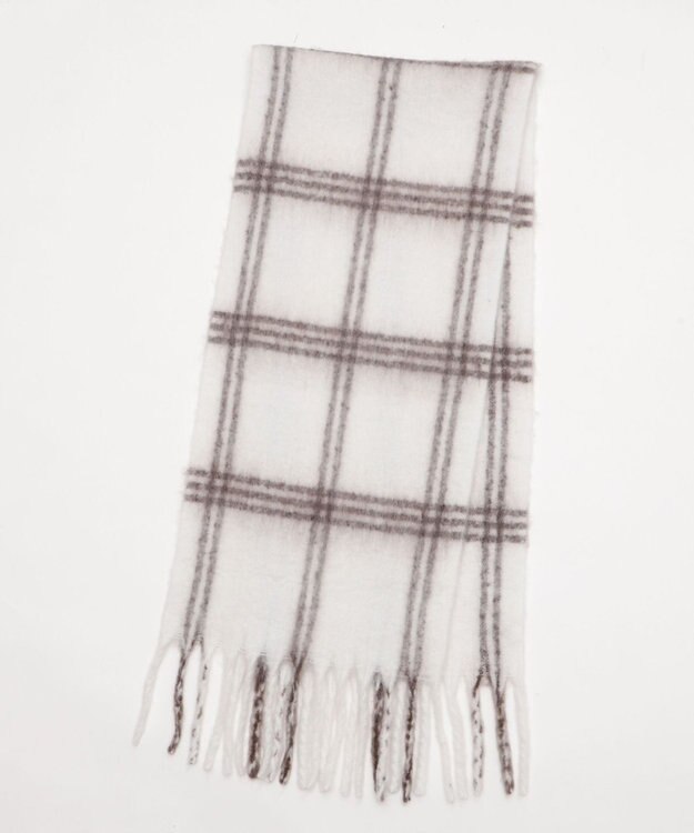 WEGO 【マフラー/ユニセックス着用】ワイドフリンジストール 柄1