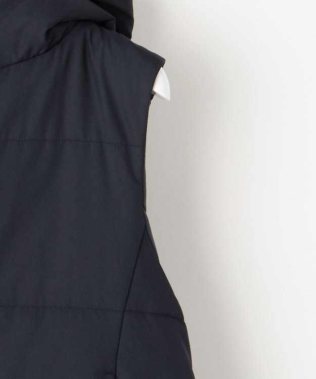 ANY SIS 【2WAY】フェミニンペプラムパデット ベスト ネイビー×杢ネイビー