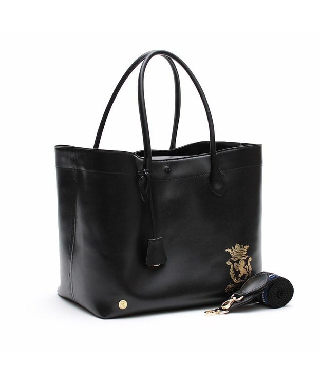 A.D.M.J. 【撥水】リバティソフト34ｃｍ中仕切 トート ブラック