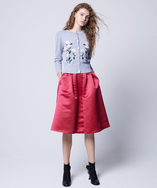 TOCCA 【洗える】CRYSTAL RIVER スカート オールドローズ系