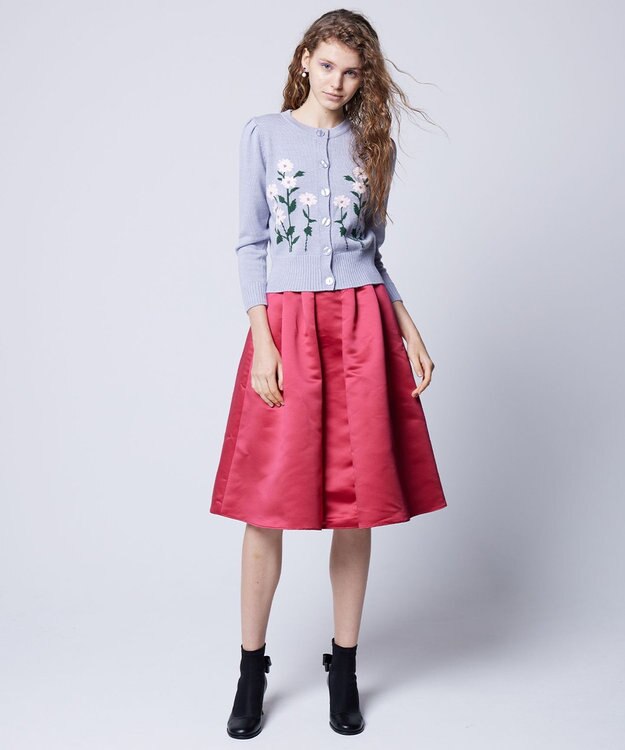 TOCCA 【洗える】CRYSTAL RIVER スカート オールドローズ系