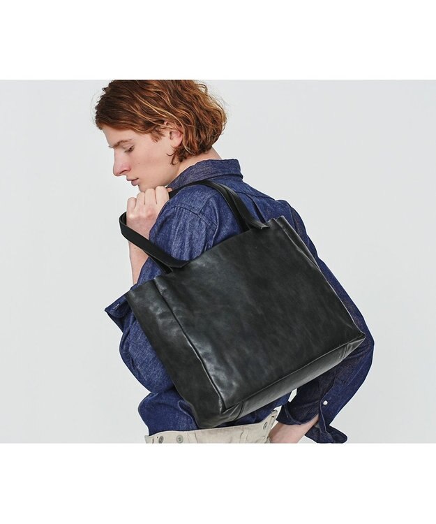 genten ルヴィド 手提げバッグ ダークグレー