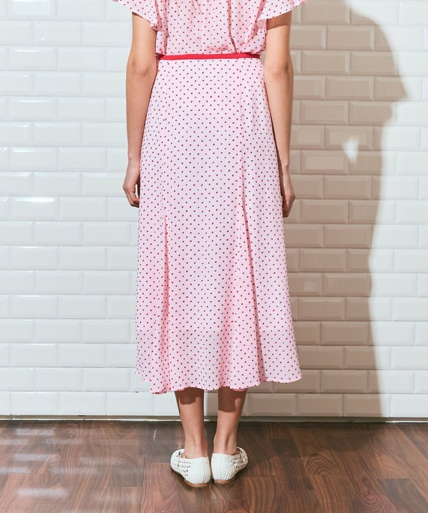 GRACE CONTINENTAL ドットジャガードスカート ピンク