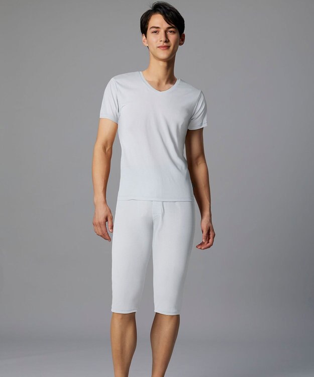 WACOAL MEN インナー　【ムレからの解放】　吸放湿性　吸汗速乾　通気性　3分袖　/ブロス　GL3310 グレー