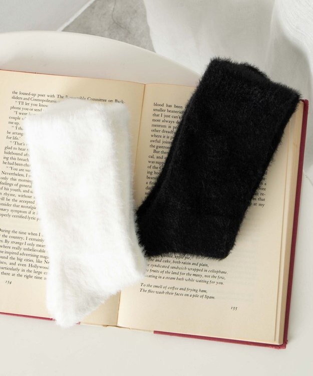 WEGO シャギークルーソックス ホワイト