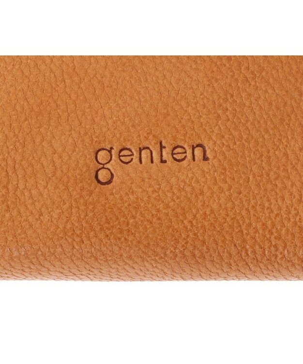 genten ゴートベーシック ラウンド長財布 キャメル