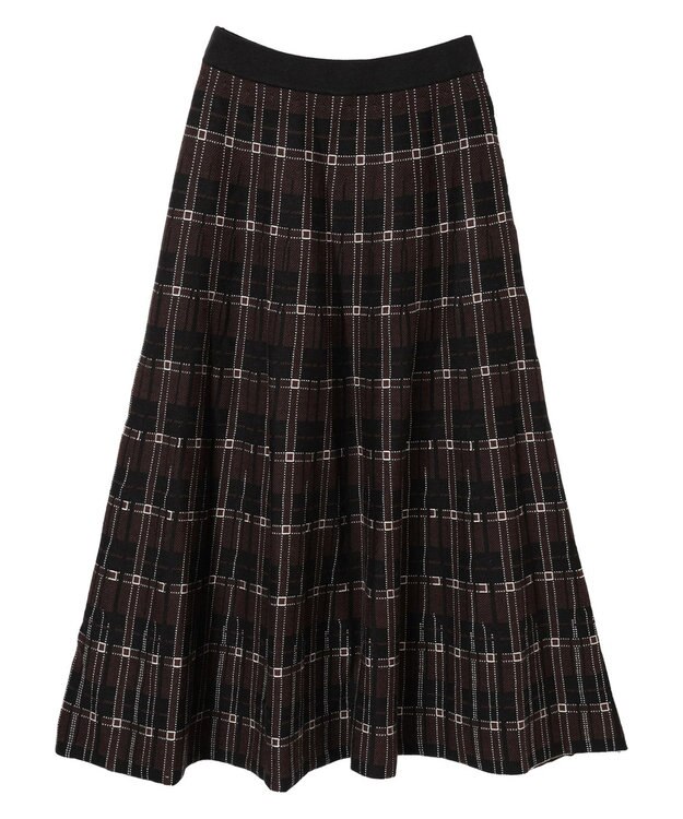 AMERICAN HOLIC ニットプリーツライクチェックスカート Check