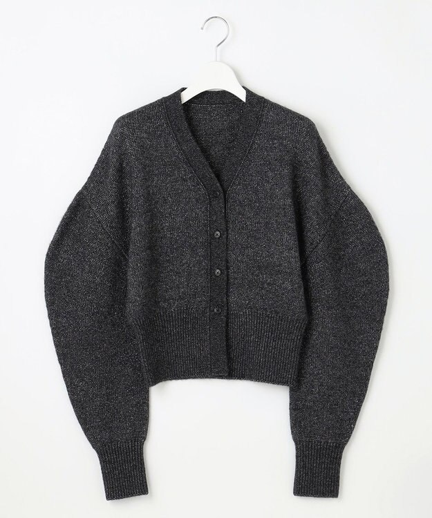 23区 【エステータ】シャイニーカーディガン チャコールグレー