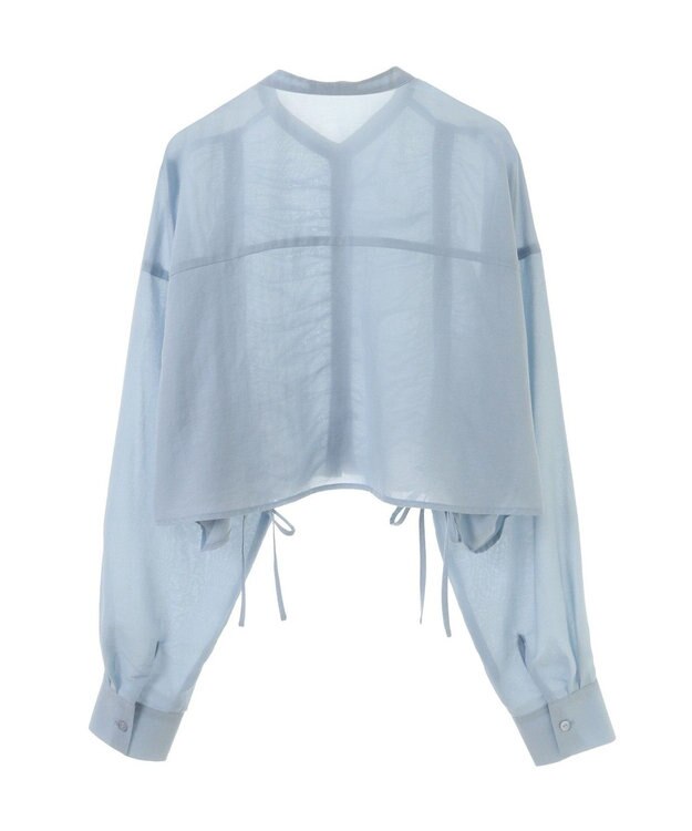 earth music&ecology フロントドロストショートシャツ Sax