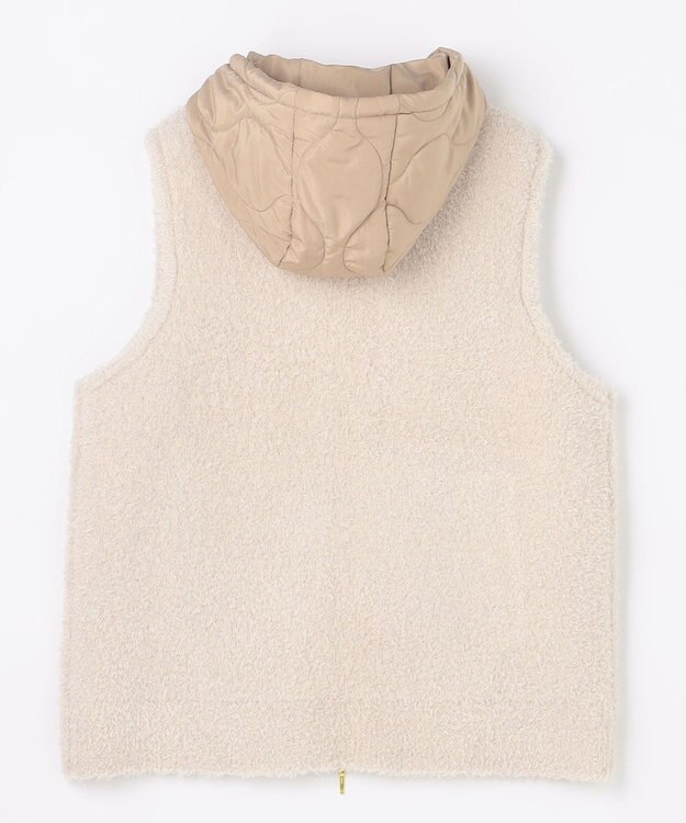 ANY L 【手洗い可】キルトコンビベスト ライトベージュ