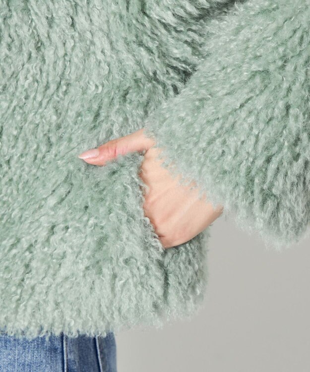 NAVE 【Nave】ニードルボア クロップド ジャケット ミント系