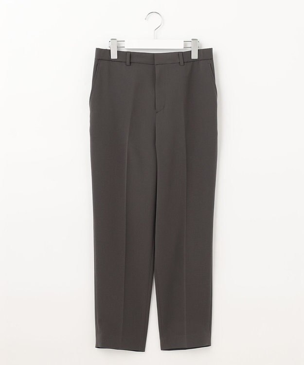 自由区 【洗える】2WAYツイル テーパードパンツ カーキ系