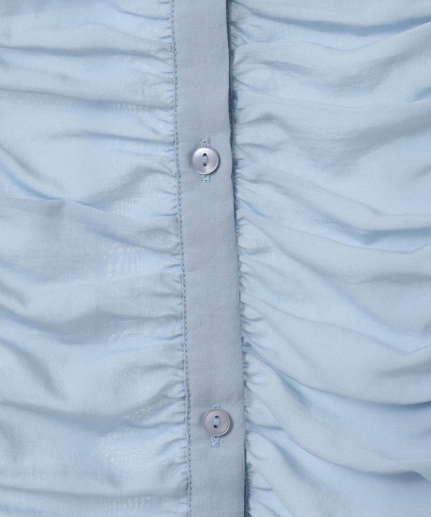 earth music&ecology フロントドロストショートシャツ Sax