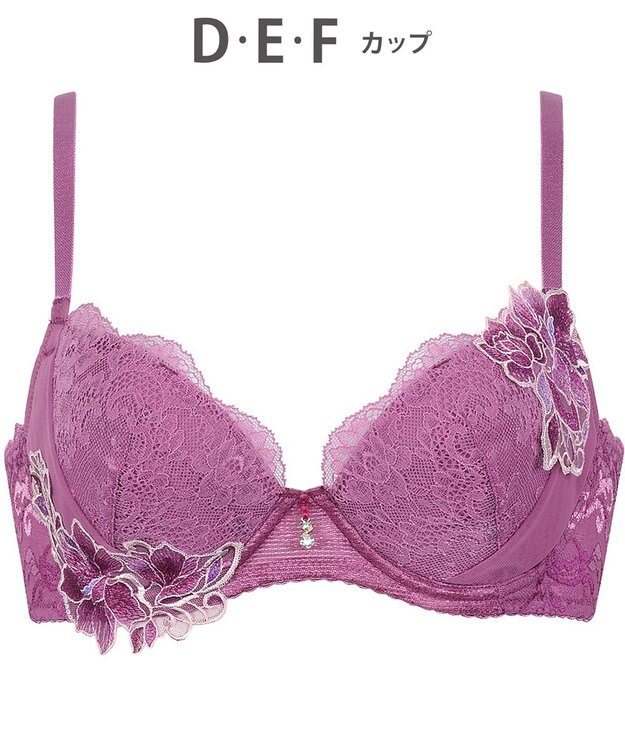 Wing ブラジャー Wing Lesiage 脇すっきりの着やせシルエット 背中すっきり 【2860シリーズ】 ブラ PB2861 ウイング／ワコール ワイン