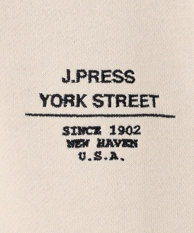 J.PRESS YORK STREET 【UNISEX】ロゴ刺繍ハーフジップ プルオーバー ベージュ系