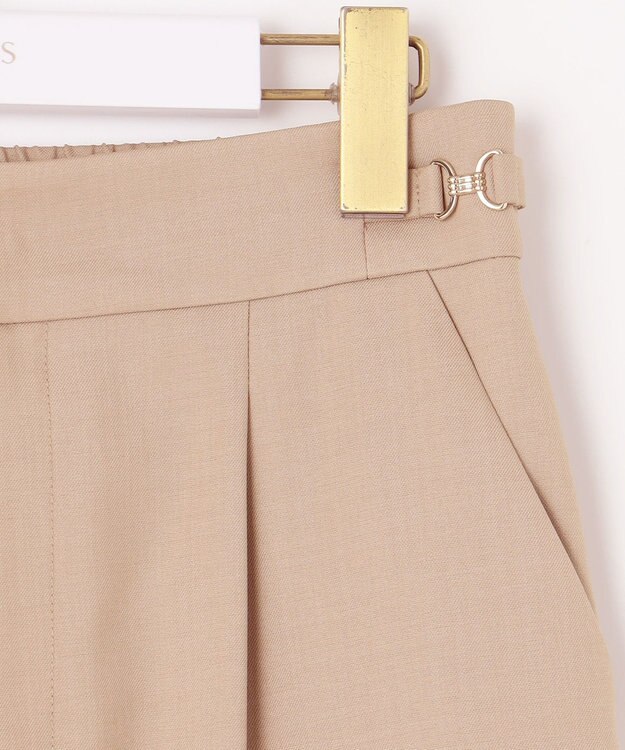 ANY SIS 【洗える】ビットポイント ワイドパンツ ベージュ