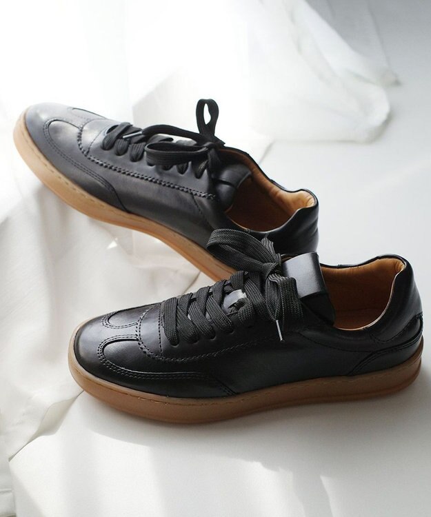 Pointer 本革シンプルスニーカー ブラック