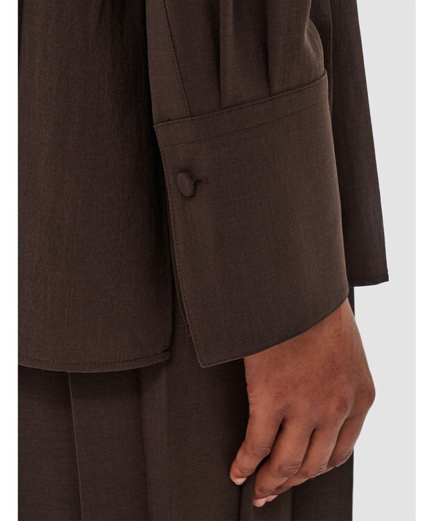 JOSEPH エアリープリッセ　ロングスリーブブラウス Ebony