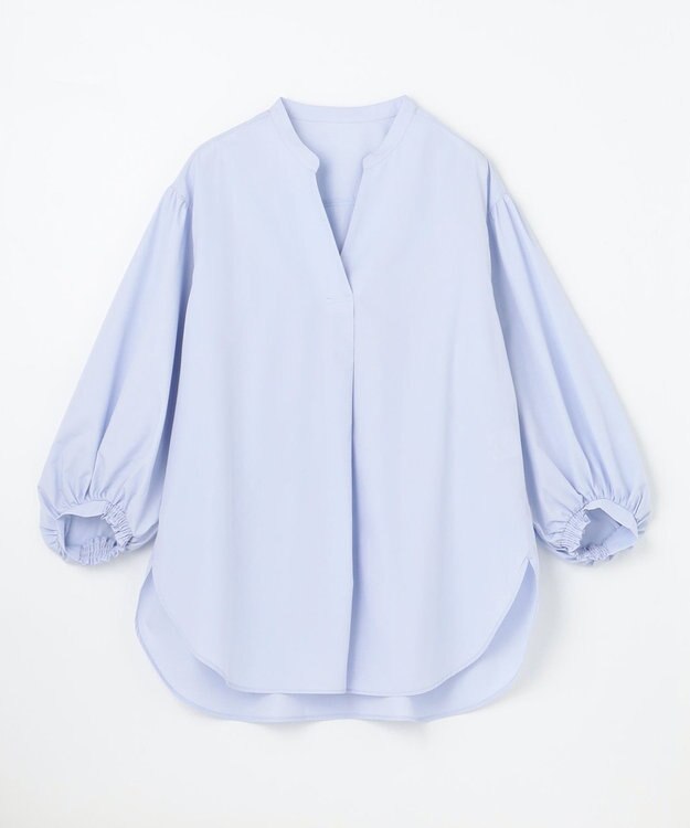 ANY 【WEB限定】【UVカット/抗菌防臭/速乾】エニィファンクション　スキッパーブラウス サックス