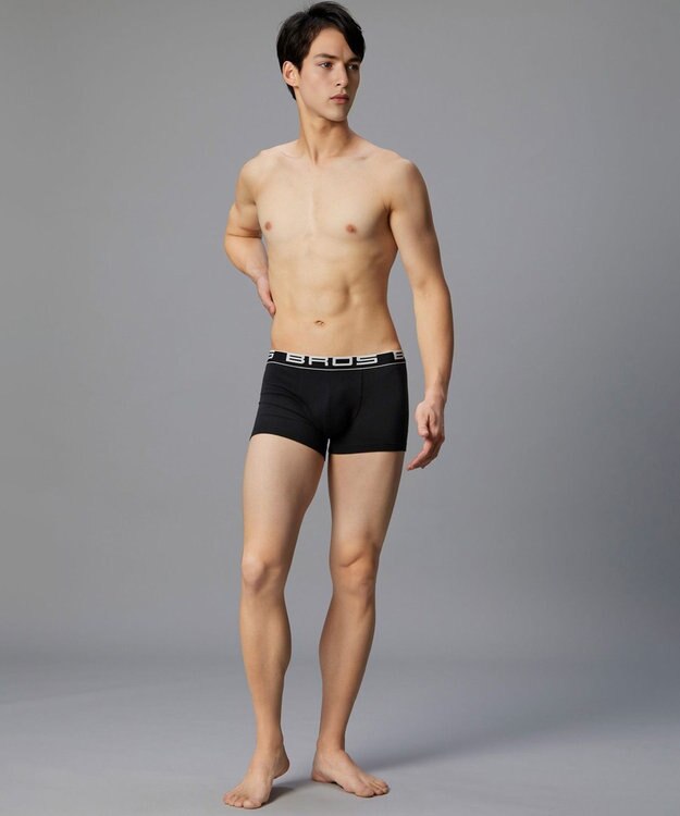 WACOAL MEN ボクサーパンツ 【2枚組】 綿混(本体) フロント快適設計 肌あたり軽減設計 前閉じ 下着 ボクサーブリーフ メンズ GT3500 /ブロス バイ ワコールメン ブラック