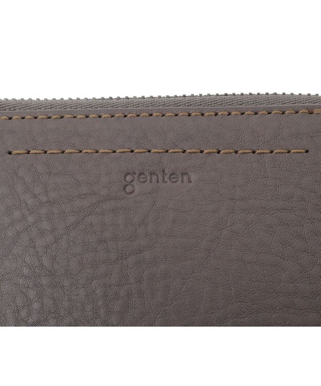 genten リラサート 二つ折り財布 グレー