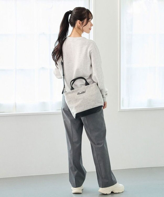 ROOTOTE 3653【2way】SC.スクエア.ウールムジ-A 01：アイボリー