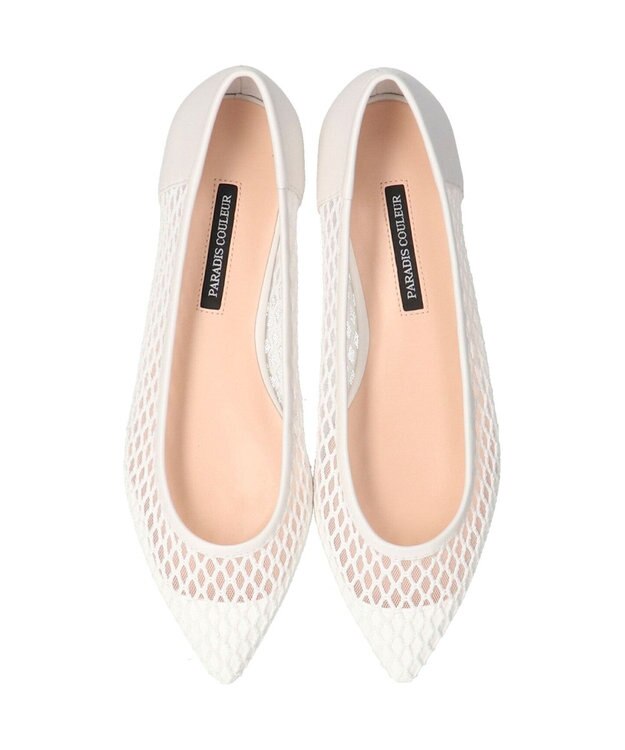 Bridget Birkin 【PARADIS COULEUR】チュールネットレイヤードパンプス ホワイトコンビ