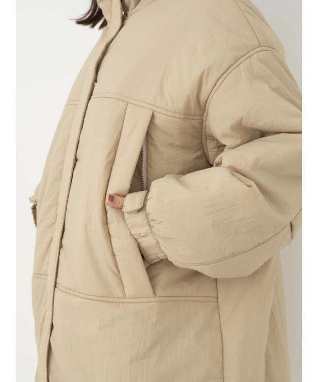 earth music&ecology モンスターコート Beige