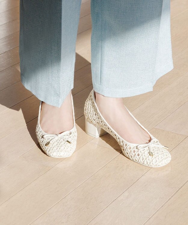 TOCCA CROCHET WITH RIBBON PUMPS パンプス アイボリー系