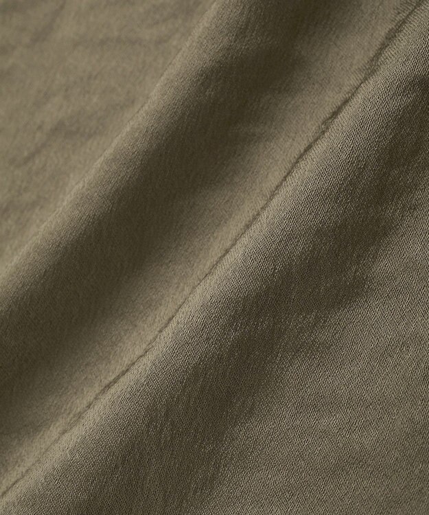 YECCA VECCA ヴィンテージサテンシャツワンピース Khaki